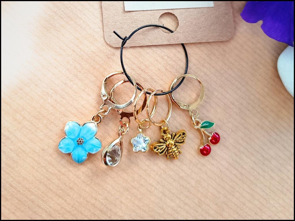 Luxury Stitch Markers β Summer & Nature (Set of 5)
