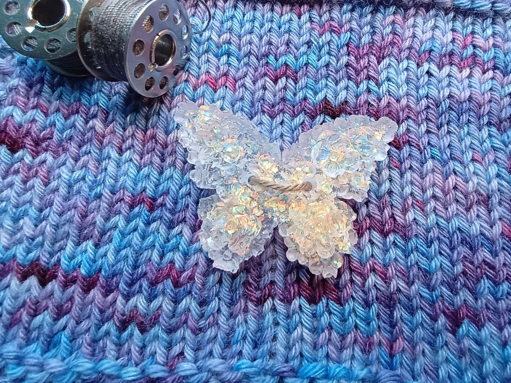 Exclusive Handmade Butterfly Buttons in Resin – Iridescent Glitter (50 mm)