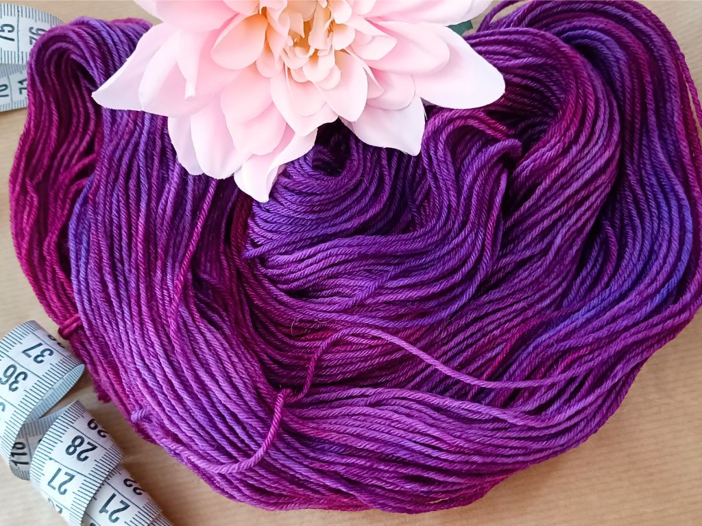 Hand-Dyed Luxury Yarn - Rhapsody | Deep Violet and Indigo - RúnjaCrafts