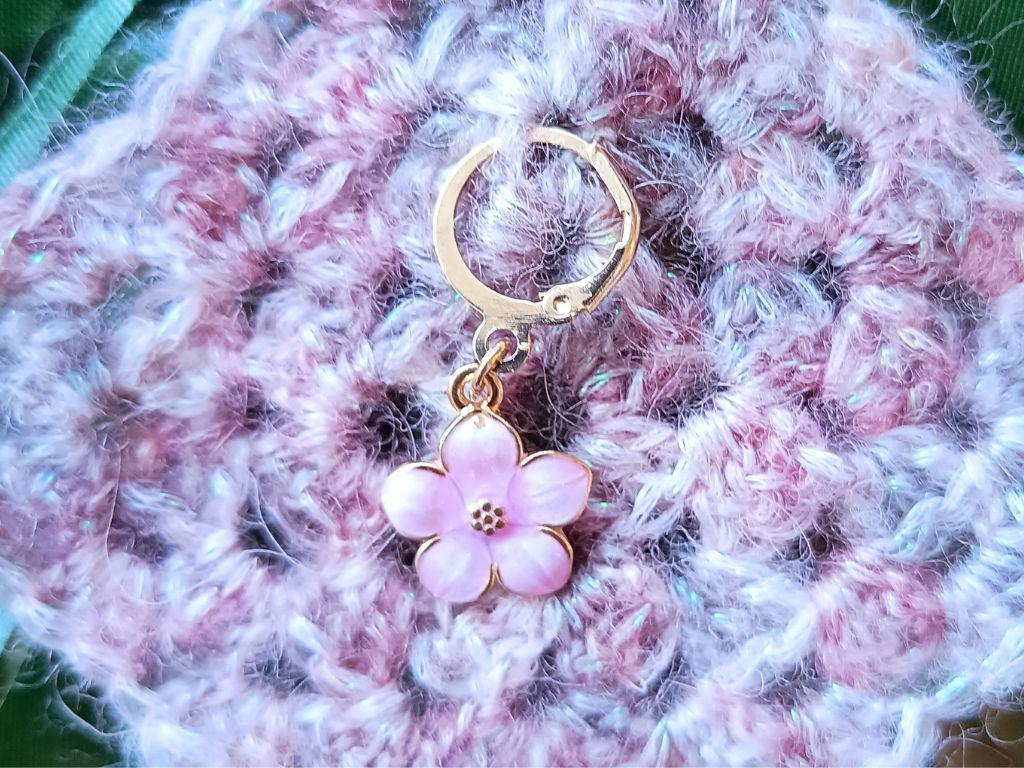 Stitch marker set with pendants and beads for knitting and crochet projects.