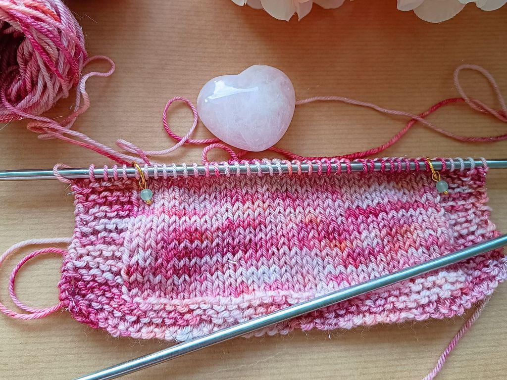 Morning Glory - Hand Dyed | Pink, white with notes of orange. Sparkling Merino Wool Blend | Unique Sparkling Hand Dyed Yarn 100g 