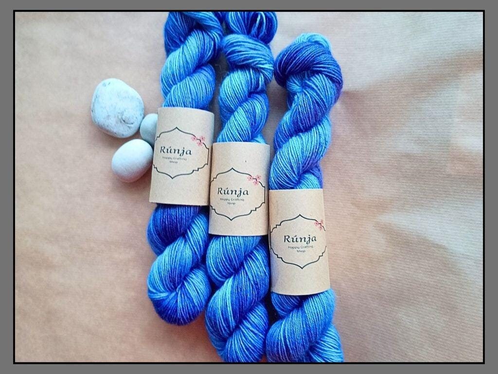 Lubist. 50g - Hand-dyed yarn. Denim colors. 