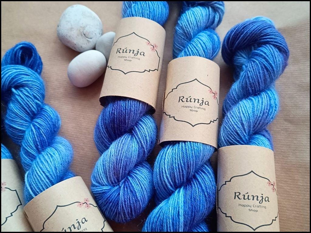 Lubist. 50g - Hand-dyed yarn. Denim colors. 