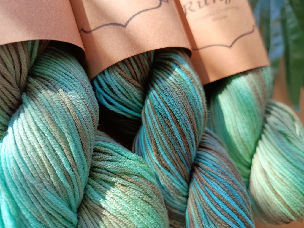 Skyfall – Hand Dyed Cotton Yarn (100% Cotton) - 50g | Sport Weight from RúnjaCrafts