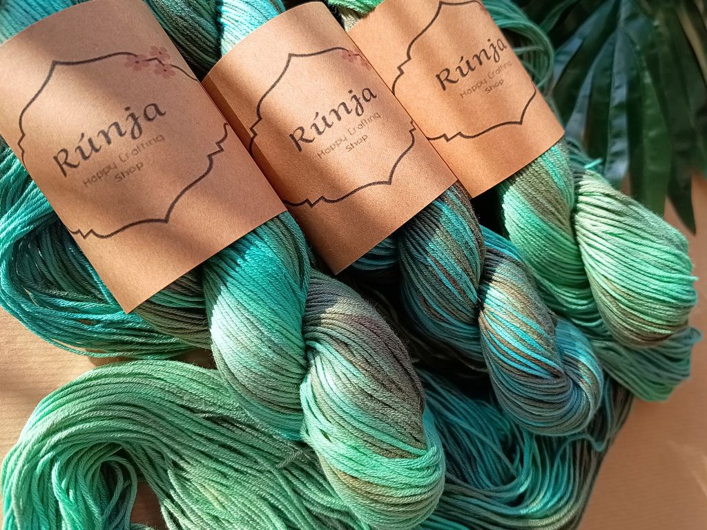 Skyfall – Hand Dyed Cotton Yarn (100% Cotton) - 50g | Sport Weight from RúnjaCrafts