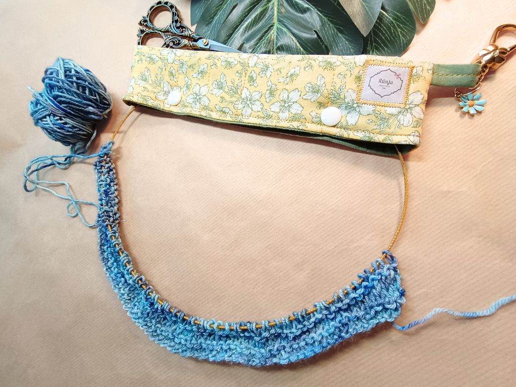 Handmade Knitting Friend "Flower Joy" | Needle Protector (DPN Cozy) approx. 21 cm