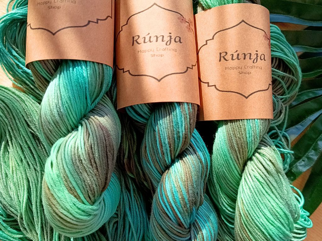 Skyfall – Hand Dyed Cotton Yarn (100% Cotton) - 50g | Sport Weight from RúnjaCrafts
