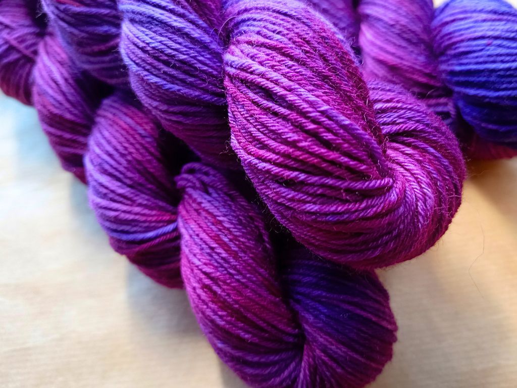 Hand-Dyed Luxury Yarn - Rhapsody | Deep Violet and Indigo - RúnjaCrafts