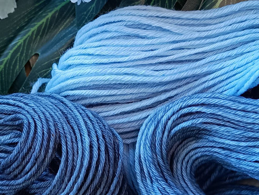 Hand-Dyed Blue Yarn - Riverside (DK) | RúnjaCrafts