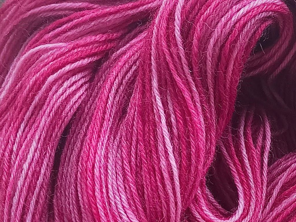 Star Ruby – Hand-dyed Merino Wool & Nylon Sock Yarn (50g) – Pink Melange