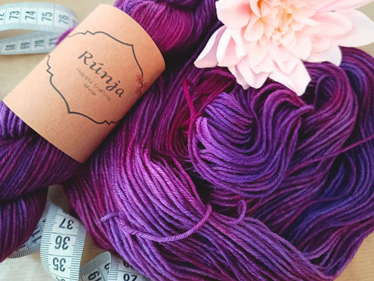 Hand-Dyed Luxury Yarn - Rhapsody | Deep Violet and Indigo - RúnjaCrafts
