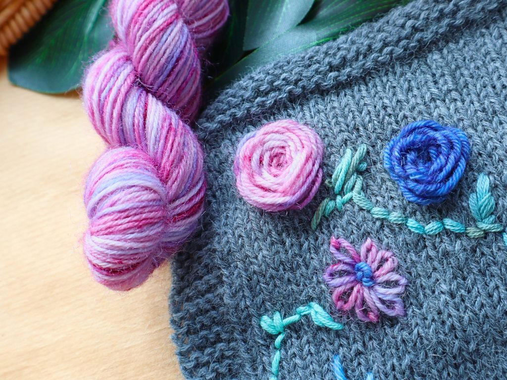 Pink/Purple Hand-dyed Merino/Polyamide (Fingering) – 20g – "Fae"
