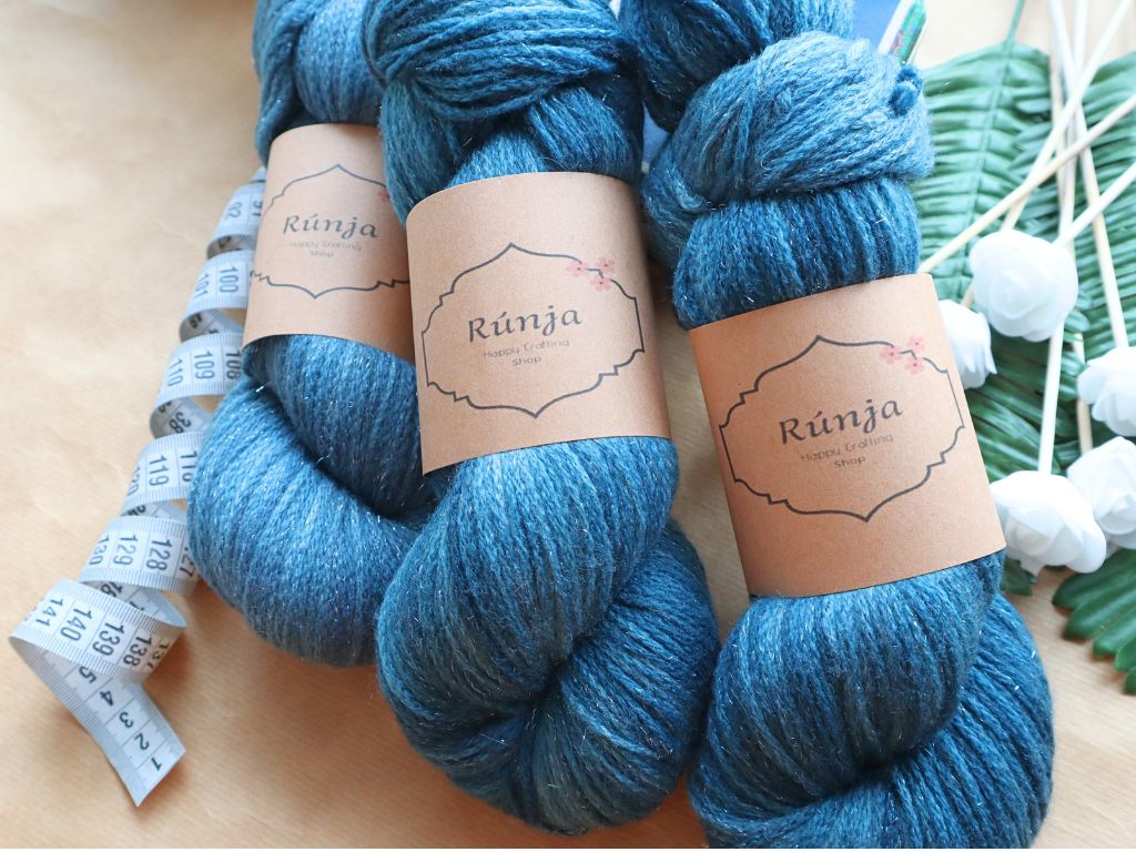 Vincent - Hand-Dyed Chainette Yarn with Glitter (100g)