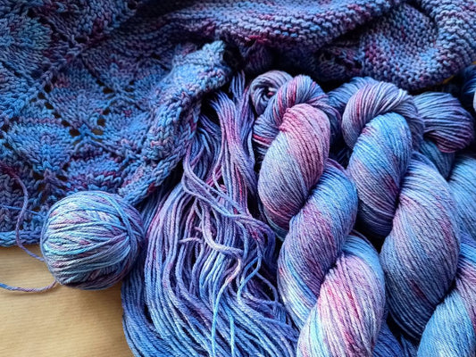 Wicked Game Hand Dyed Yarn | DK Weight Merino Wool & Silk Blend 100g | Luxury Knitting Yarn