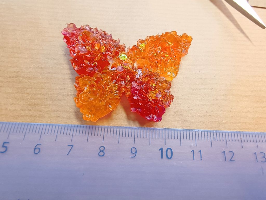 Exclusive Handmade Butterfly Buttons in Resin – Unique Design for Knitting and Sewing (50 mm)