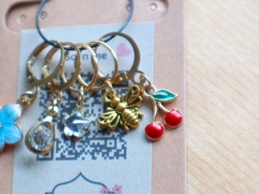 Luxury Stitch Markers – Summer & Nature (Set of 5)