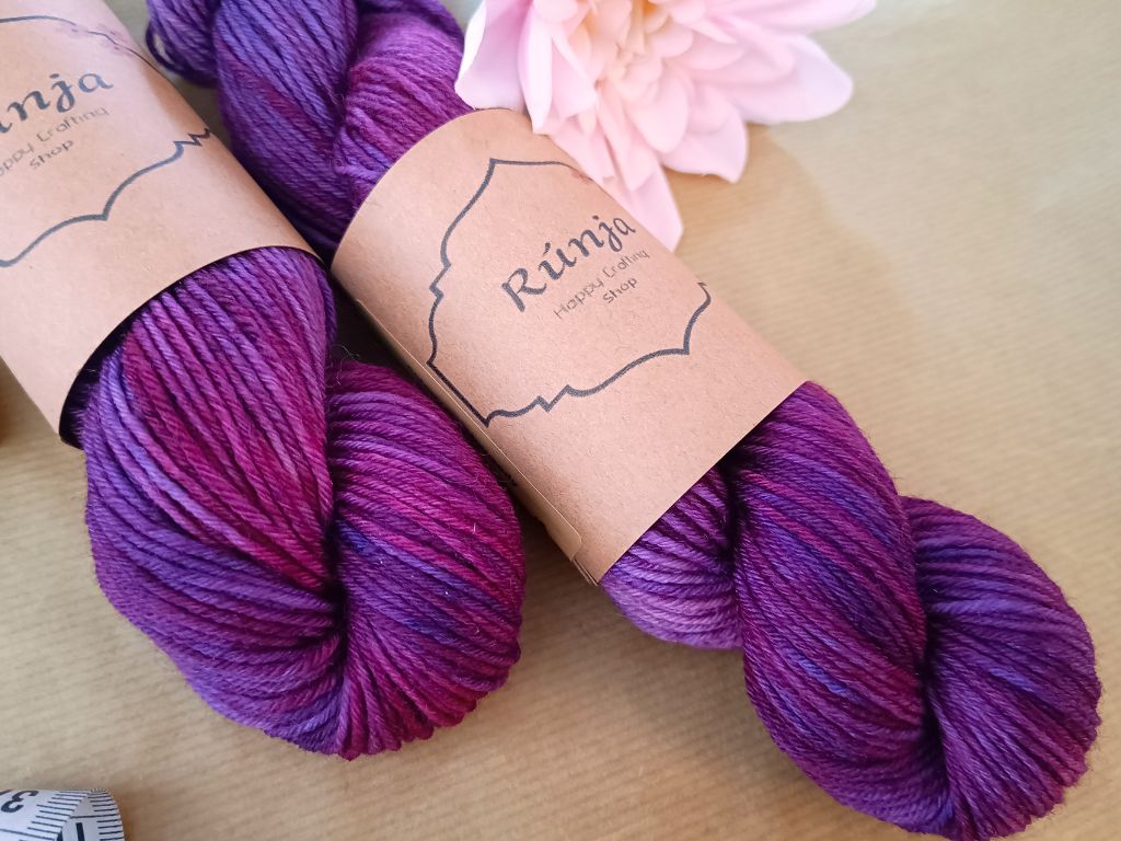Hand-Dyed Luxury Yarn - Rhapsody | Deep Violet and Indigo - RúnjaCrafts