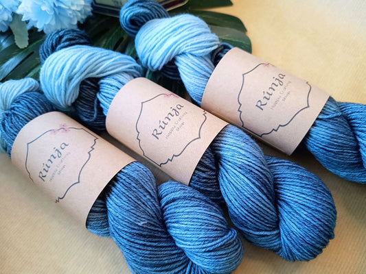 Hand-Dyed Blue Yarn - Riverside (DK) | RúnjaCrafts