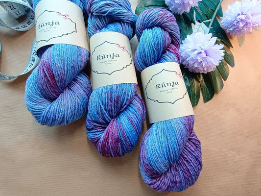 Wicked Game Hand Dyed Yarn | DK Weight Merino Wool & Silk Blend 100g | Luxury Knitting Yarn