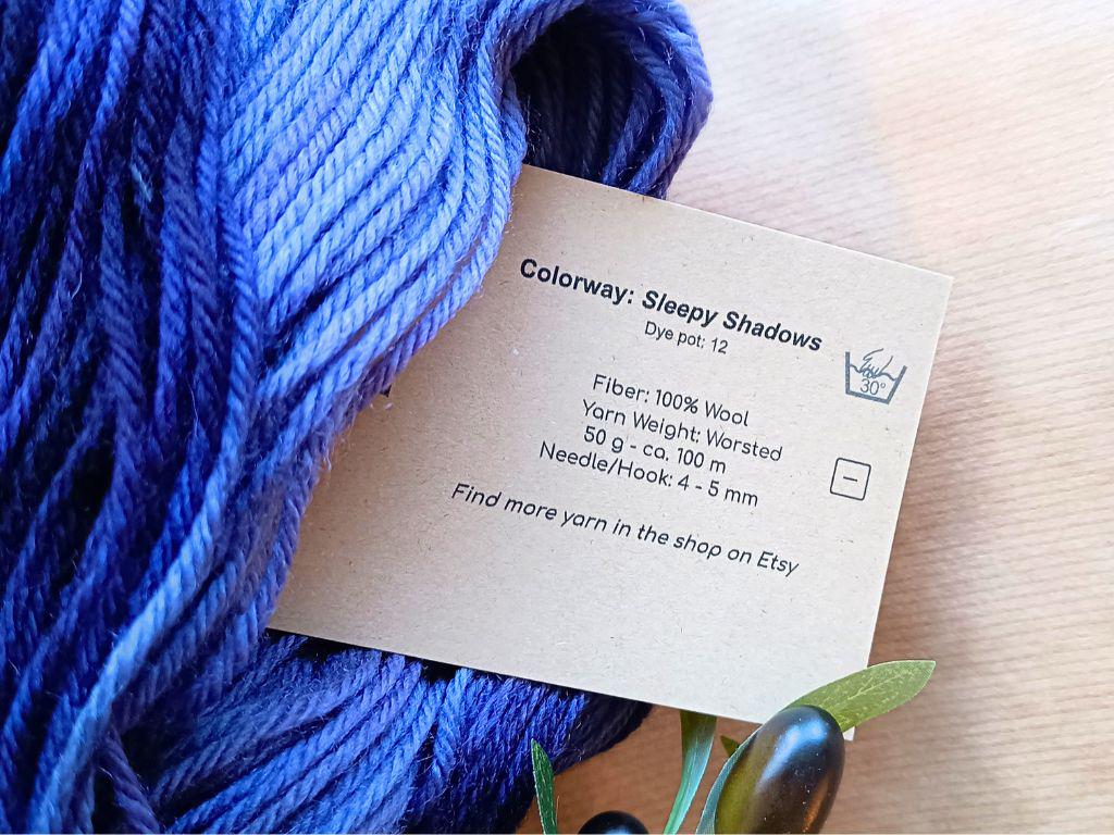 Sleepy Shadows - 50g - Hand-dyed wool yarn 