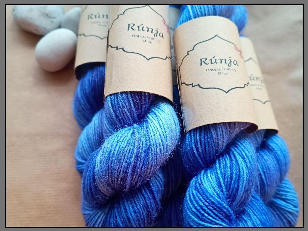 Lubist. 50g - Hand-dyed yarn. Denim colors. 