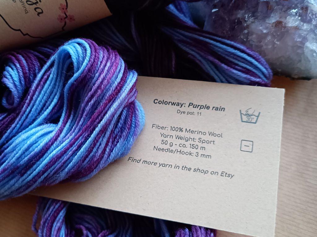 Purple Rain - 50g - Soft merino wool 